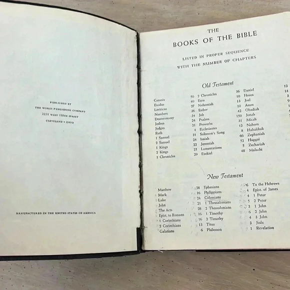 vintage 1950s Holy Bible Self-Pronouncing King James Version USA - Picture 11 of 17